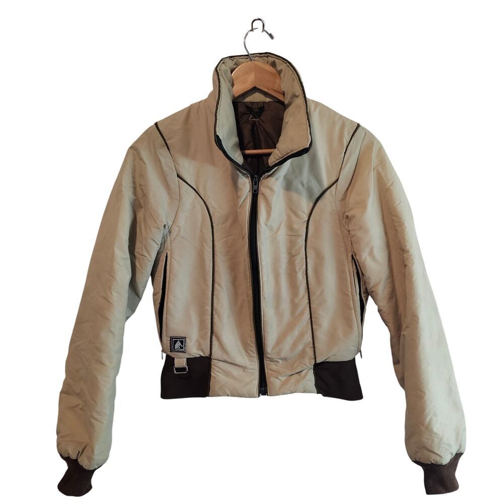 Vintage Altra Coat Women Sz 6/8 Tan 80s Gorpcore Thick Outdoor Granola USA Retro